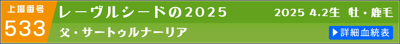 レーヴルシードの2025 詳細血統表へのリンク